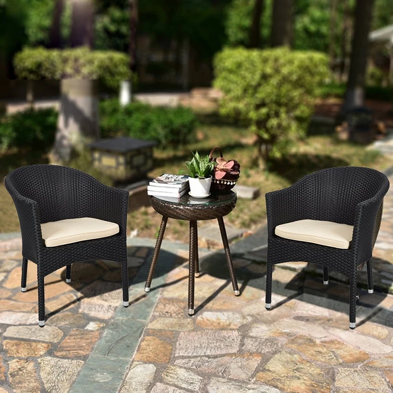 Simple Design Outdoor Patio Garden Furniture Rattan Chair With Cushions Set Of 2 Chairchair Chairs Aliexpress Simple Design Outdoor Patio Garden