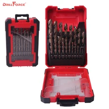 DRILLFORCE 19PCS HSS M35 Cobalt Drill Bit for Hardened Metal Stainless Steel Drilling Bits Set 1