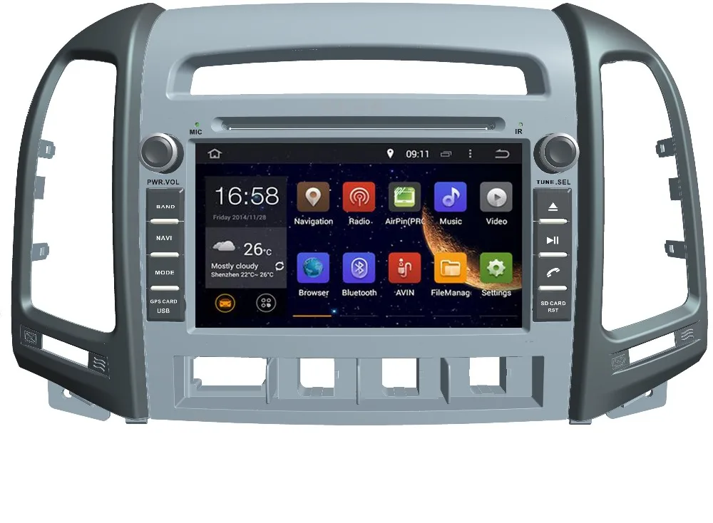 

2DIN 7INCH Android OCTA/Quad Core Fit HYUNDAI SANTA FE 2006 2007-2011 2012 Car DVD Player Multimedia GPS DVD NAVI HEAD UNIT MAPS