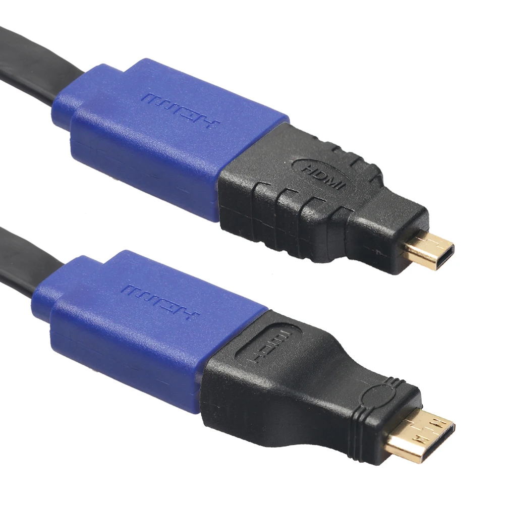 1 м 1,8 м Выдвижной плоский HDMI кабель 3 в 1 HDMI к Мини/микро HDMI Кабель-адаптер для мобильного телефона компьютера ТВ Игры