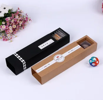 

23.3*5.6*4.9cm 4 Colors Kraft Drawer Paper Box Macaron Chocolate Cookie Cake Packaging Box 100pcs/lot Free shipping