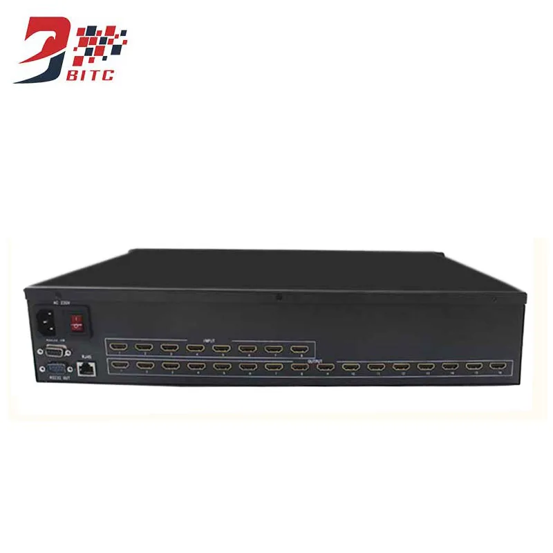 SZBITC Professional HDMI Video Matrix 4x4 8x8 8x16 16x16 3D 4K2K HDMI Switcher Support RS232 In&Out With Remote Control