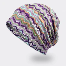 С капюшоном крышка воротник двойной использования осенью и зимой дамы цвет полосатый хлопок прилив моды отдыха голова шляпа 0226