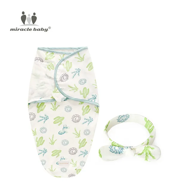 Комплект из 2 предметов, пеленки для новорожденного+ головной убор, хлопковое детское одеяло для новорожденных, постельные принадлежности, спальный комплект для младенца с рисунком для 0-6 месяцев