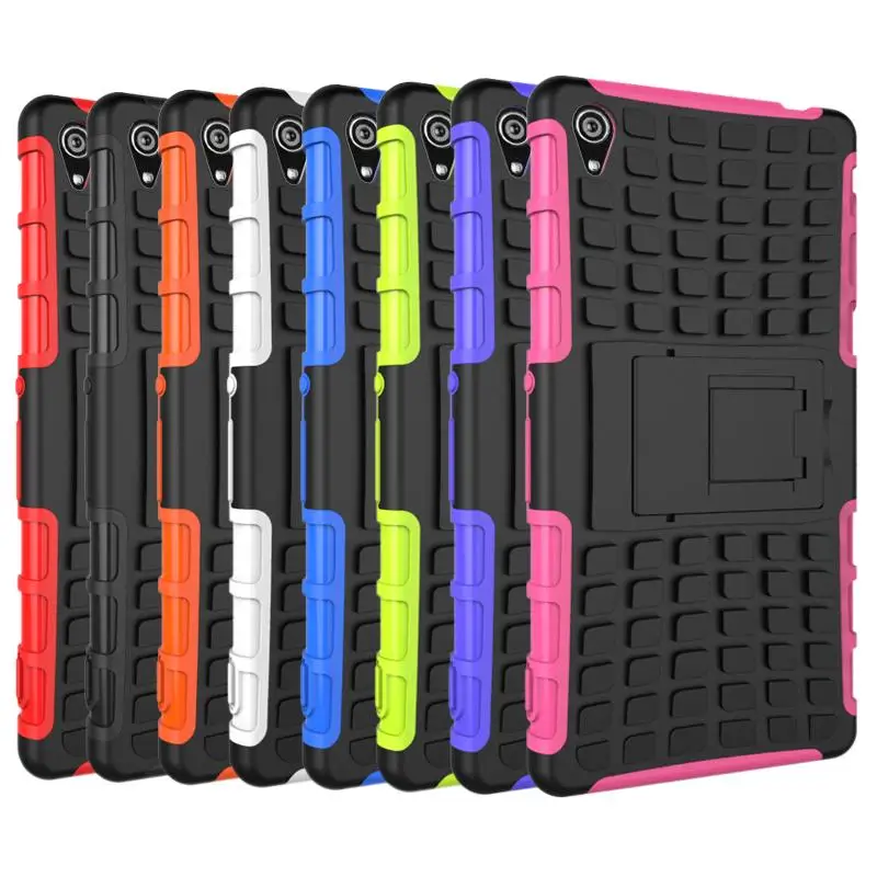 New cool heavy armored shock reinforced rubber cover belt stent For SONY Xperia Z3 Solid mobile phone protection shel | Мобильные