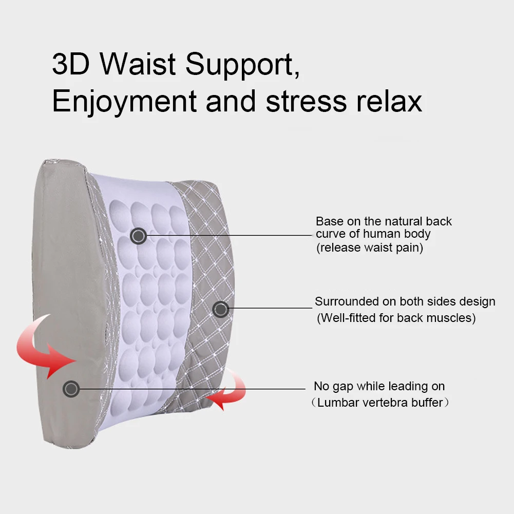 Автомобильная электрическая массажная подушка, поддержка поясницы, массажер