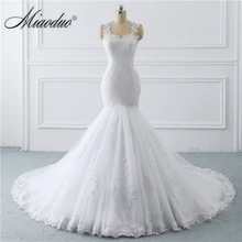 Unique Mermaid Wedding Dress 2019 keyhole Back Long Robe de mariee Lace Appliques Bride Dress Simple Plus Size vestido de noiva Unique Mermaid Wedding Dress 2019 keyhole Back Long Robe de mariee Lace Appliques Bride Dress Simple Plus Size vestido de noiva