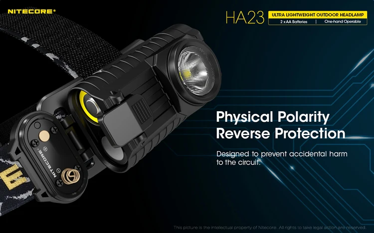 2019 NITECORE HA23 + 2xAA аккумуляторная батарея + SC2 зарядное устройство Открытый Поиск кемпинговый налобный фонарь ультра легкий налобный