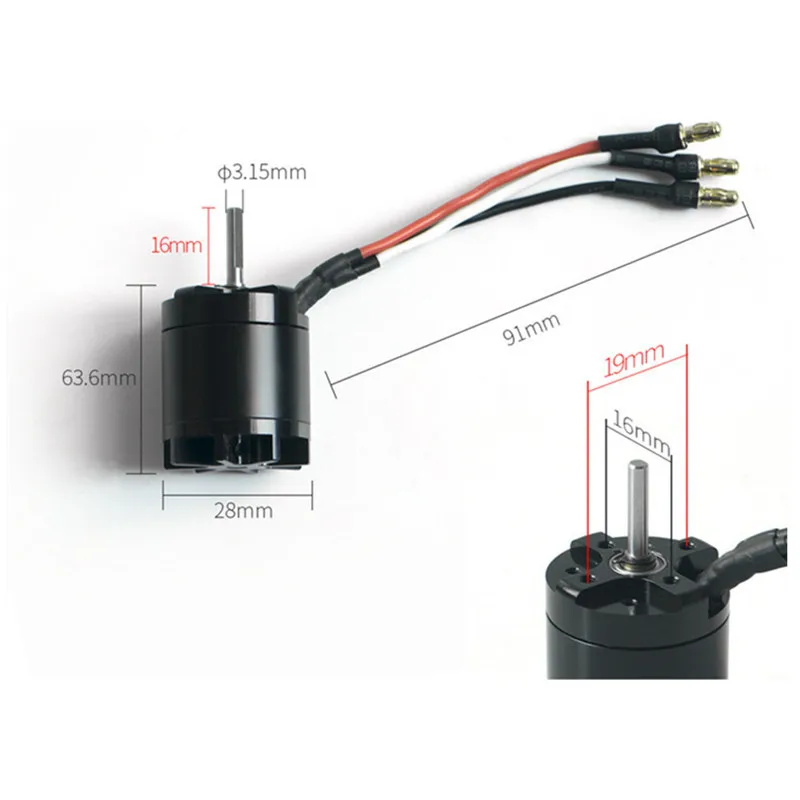 

7.4V 3200KV DIY 2216 Outer Rotor Brushless Motor 32000RPM Feiyue HBX FY 06 07 1/12 Desert Falcon WL12428 Ruipeng RC Model Car