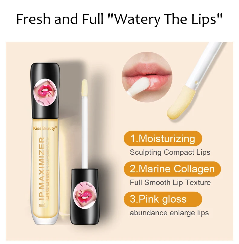 Transparent Lips Gloss Tint Makeup Lip Gloss Sexy Moisturizing Lip Plumper Lips Gloss Enhancement Cosmetics TSLM1