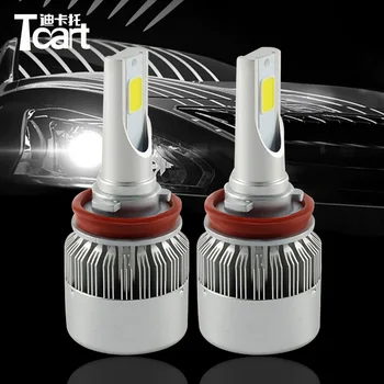 

Tcart 2pcs LED Headlight white High Beam low beam H11 H7 for Toyota Rav4 Prius Corolla Highlander Fortuner Avensis Land cruiser