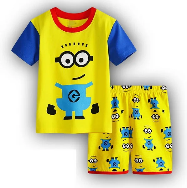 Персонаж Комплекты детских пижам летние шорты; Одежда для мальчиков Пижамный костюм Хлопчатобумажная одежда для сна для девочек детские пижамы DX10 - Цвет: STYLE  6