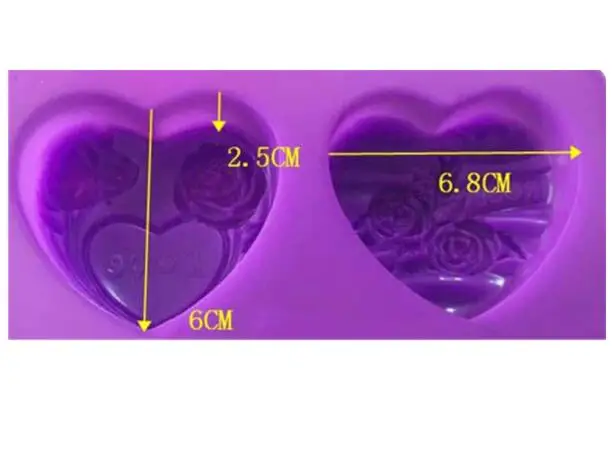 2 отверстия 2 шт Любовь натуральное мыло ручной работы силиконовые формы для мыла торт гирлянда "лед" инструмент Кондитерские искусства декоративные кухонные аксессуары
