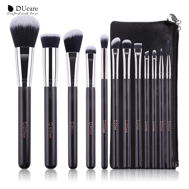 Us 13 74 39 Off Ducare 12pcs Professional Makeup Brush Cosmetics Set With Leather Bags Wooden Handle High Quality In Eye Shadow Us 13 74 39 Off Ducare 12pcs Professional Makeup Brush Cosmetics Set With Leather Bags Wooden Handle High Quality In Eye Shadow