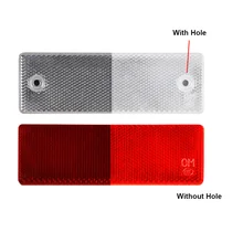 10ps Red/White Reflective Strips Car Sticker Mark reflective strips Car Warning Stickers yjzt 12cm 10 7cm danger biohazard sign warning mark personality car sticker reflective motorcycle parts c1 7558
