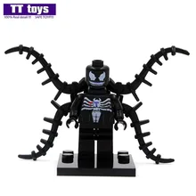 50 шт. 014 Venom куклы человека-паука строительные блоки модель игрушки DIY собрать Детские Подарочные игрушки