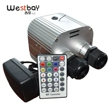 AC100-240V DC12V двойной порт мерцание RGBW led оптоволоконный светильник двигатель, 20 Вт мерцание колесо Оптическое волокно светильник драйвер