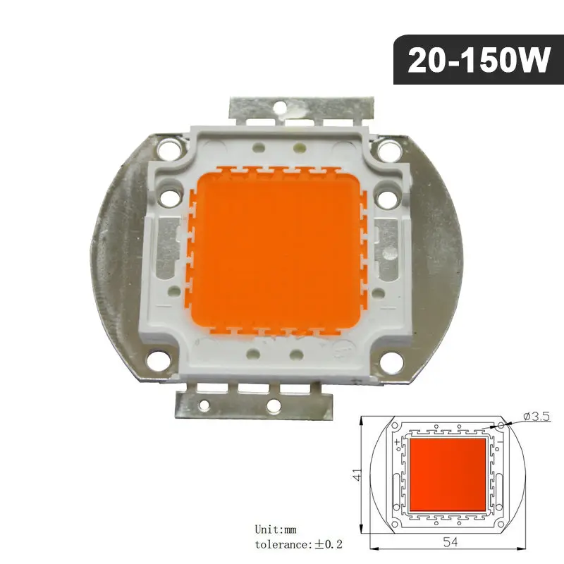 Hydroponice 1/3 Вт 10W 20W 30W 50W удара светодио дный светать чип полный спектр 380nm-840nm комнатное растение рост рассады цветок овощи