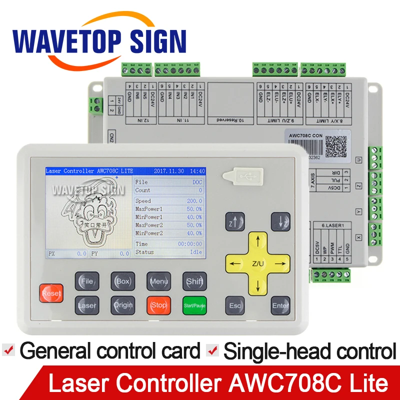 Trocen Anywells AWC708C Lite C02 Laser Controller System For Co2 Laser Engrave Machine and and Cut Machine Trocen Anywells AWC708C Lite C02 Laser Controller System For Co2 Laser Engrave Machine and and Cut Machine
