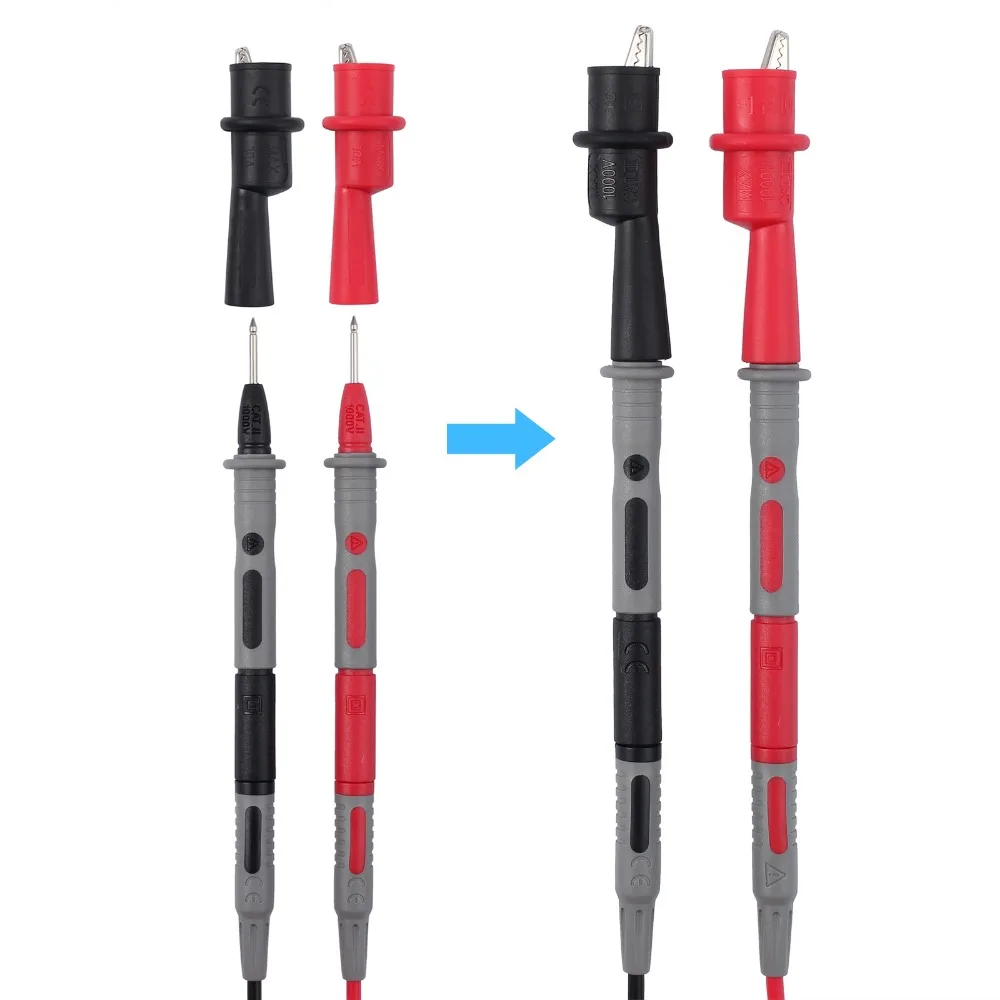 Neoteck электрический мультиметр Тестовые провода комплект с аллигатором Cips зонды CAT III 1000 в 10A датчики для мультиметра Тестовые провода крючки
