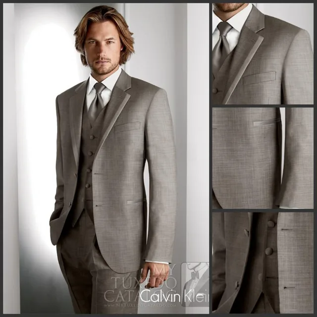 Italian Chocolate Color Wedding Suits Men Wedding Party Men Suits