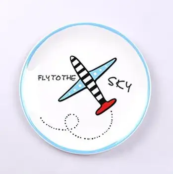 

plane plate Pottery and porcelain simple English word breakfast dish Western tableware diameter 20cm