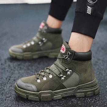 

Martin Boots Men Safety and Working Shoes Men Shoelace Indestructible Shoes Winter Botas Impermeables Hombre Footwear Male Cool