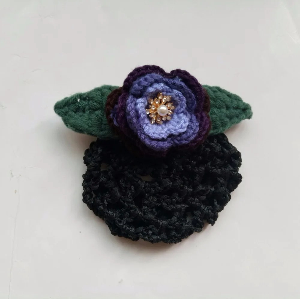 

new colorful hairclips headwear net Occupation Headdresses Bank Staff Nurses Hair Accessoriesl Crochet Net Snood Bun Maker