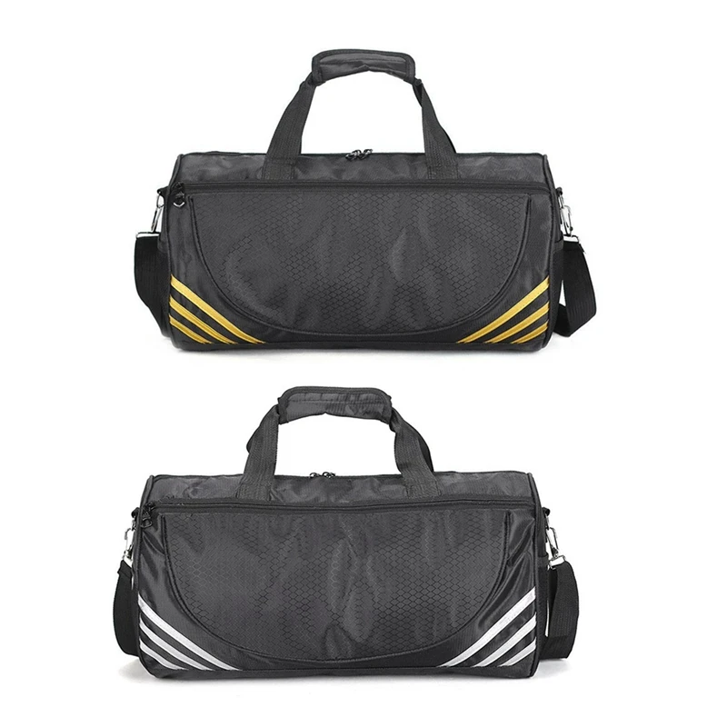 Спорт на открытом воздухе тренировка тренажерный зал сумки фитнес путешествия открытый спортивная сумка сумки плеча Сухой Влажной обуви для женщин мужчин-черный+ белый#8