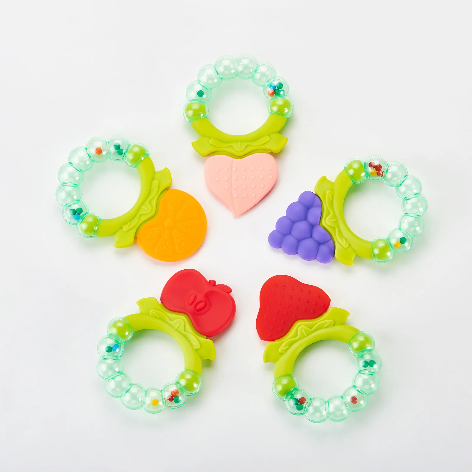 Silicone Baby Teether Environmentally Safe Bell Teeth Molar Stick Rattle Gel for Kids BPA Free | Мать и ребенок