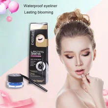 Водостойкая гелевая подводка для век косметический гель подводка для глаз с кисточкой 24 часа длительный Макияж инструмент QS888