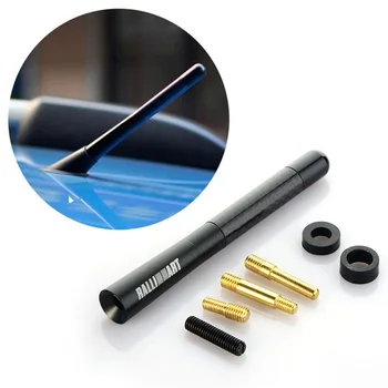 

12cm Universal Car Aerial Antenna Auto Small Roof FM Radio Antenna Cars Modified Metallic Carbon Antenna for Mitsubishi RALLIART