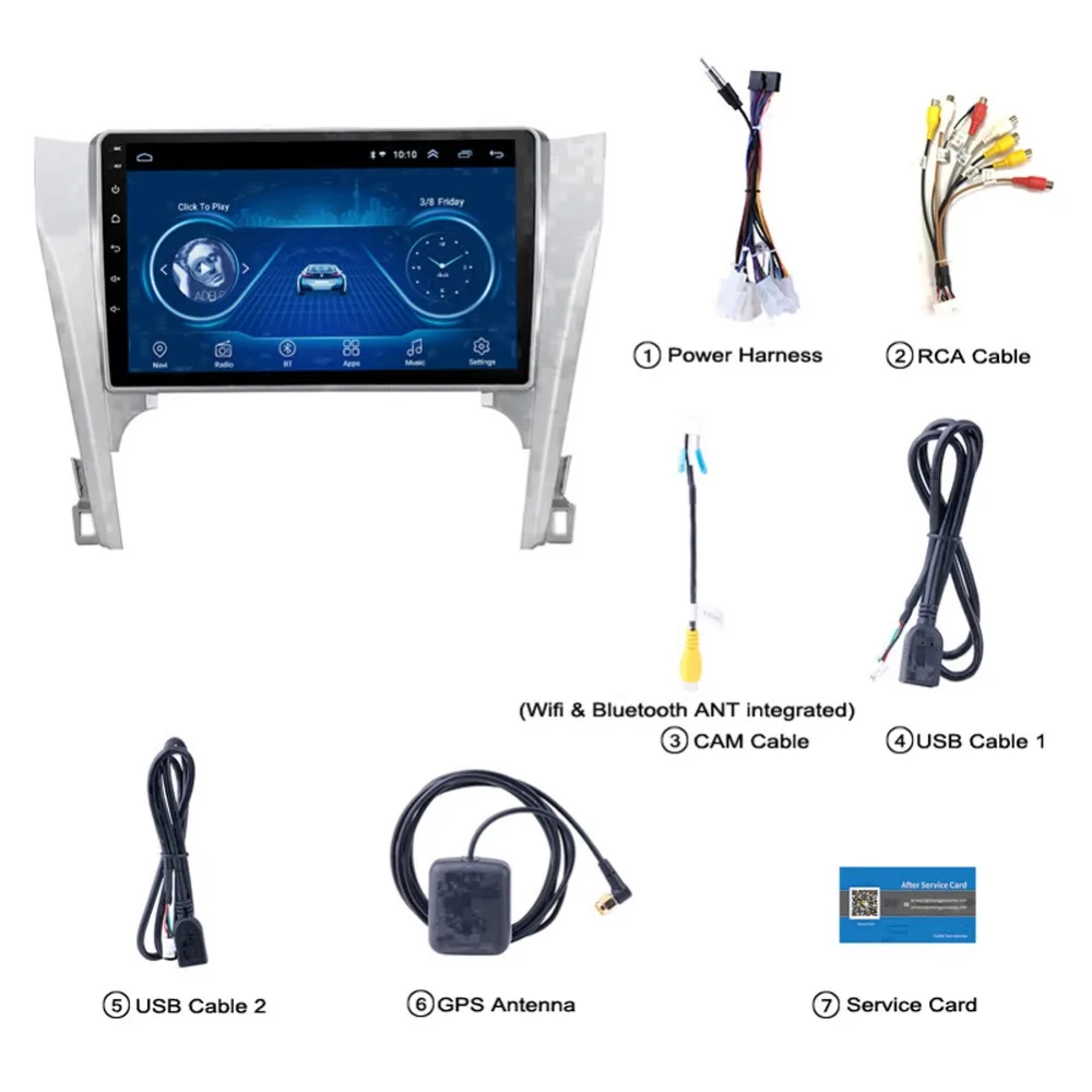 Perfect Super Slim Touch Screen Android 8.1 GPS Navigation for toyota Camry 2012 2013 2014 headunit tablets Stereo Multimedia Bluetooth 1
