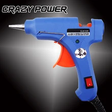 Сумасшедший Питания 20 Вт ЕС Plug Hot Melt Glue Gun Industrial мини-Пушки Thermo Electric Клеевым Пистолетом Тепла Температура Инструмент Трансплантата Ремонта DIY