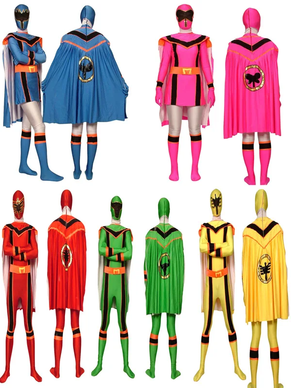 Супер Sentai Maho Magiranger костюмы рейнджеров RedYellow/синий/розовый/зеленый рейнджер