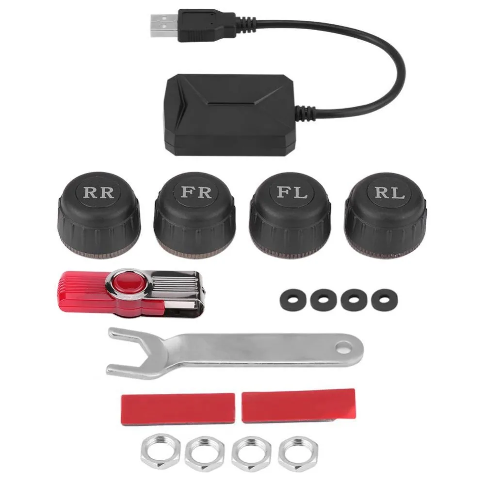 

Car TMPS USB Tire Pressure Monitor System TPMS External Sensors for Android Car Navigation Display