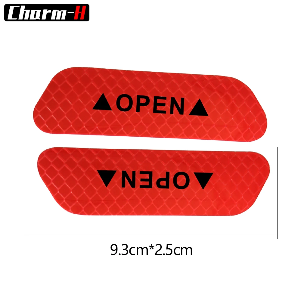 Car Reflective Tape Safety Warning Sign Mark Strip Decal Sticker Door Open Notice Bicycle Accessories Universal for BMW Benz