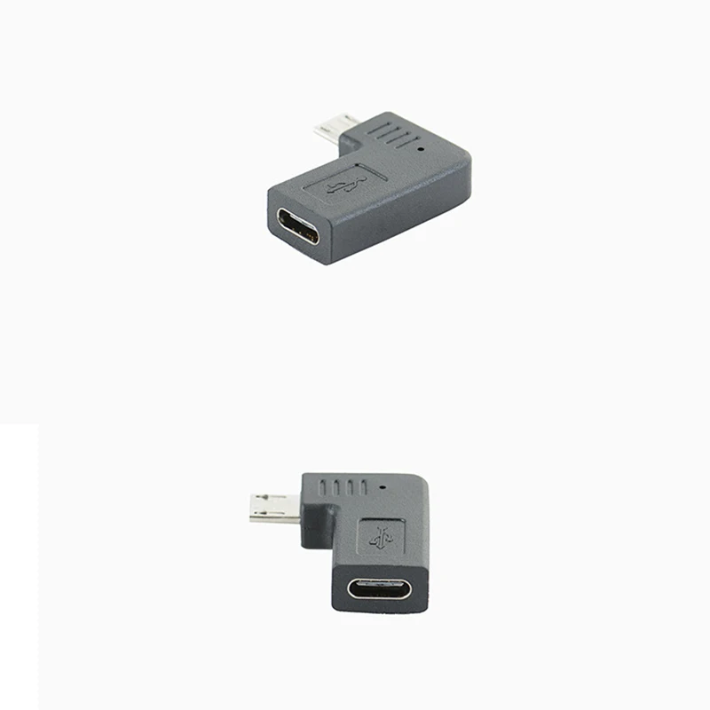 Переходник L образный с Type C на Micro USB переходник под углом 90 градусов правым и