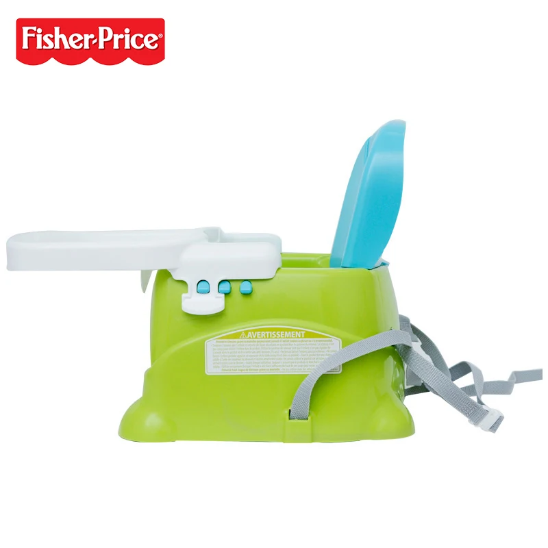 Fisher Price V8638 Healthy Care Booster Seat Baby Eating Chair and Desk - Green and Blue Kursi Makan Bayi image 2