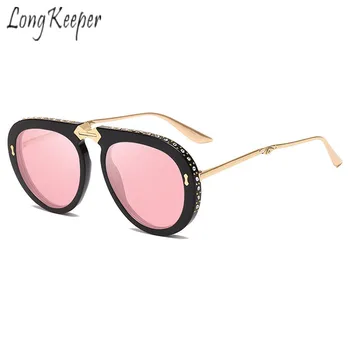

Long Keeper Sunglasses Men Women Classic Oval Sun Glasses Metal PC Frame Eyeglasses Eyewear Clear Lens Mirror Legs Shade Driving