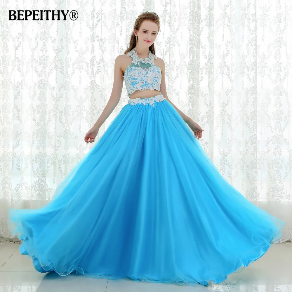 Новое поступление Длинные Выпускные платья из двух частей vestido de festa Longo дешевое