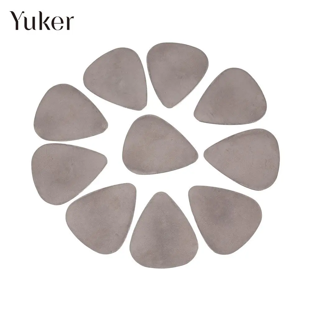 

10Pcs Cool Stainless Steel Metal Picks Plectrums for Guitar Bass Supplies