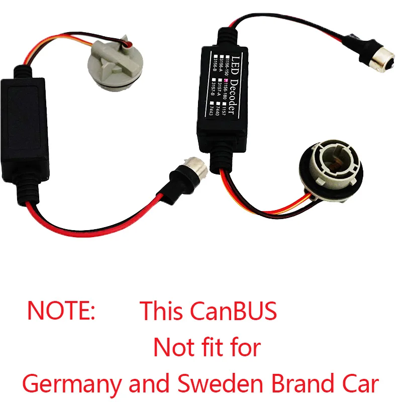 

2pcs/lot 1156/BA15S/P21W LED Decoder Canbus Warning Error Free Canceller Anti Flicker Load Resistor