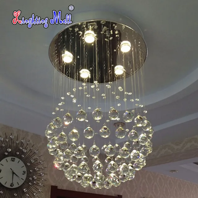 D50cmxh55cm 5 Lights Modern Led Crystal Chandelier Rain Drop D50cmxh55cm 5 Lights Modern Led Crystal Chandelier Rain Drop Chandeliers Lighting With