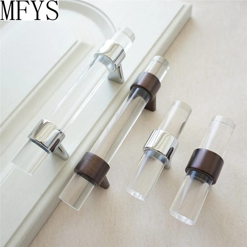 3.75" 5" 6.3" Acrylic Kitchen Pulls Handles Lucite Glass Drawer