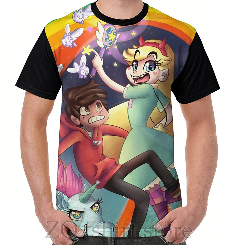 

Star vs the forces of evil Graphic T-Shirt men tops tee women t shirt men funny print O-neck Short Sleeve tshirts
