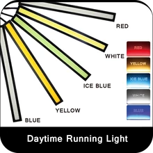 2 X Ultra bright 17cm COB LED Daytime Running light Waterproof Auto Car light Bar Strip Aluminum DRL Driving Fog lamp 5 color