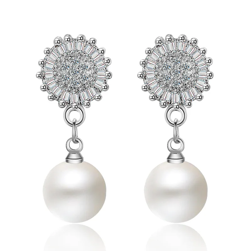 women pearl earrings with cubic zirconia (1)