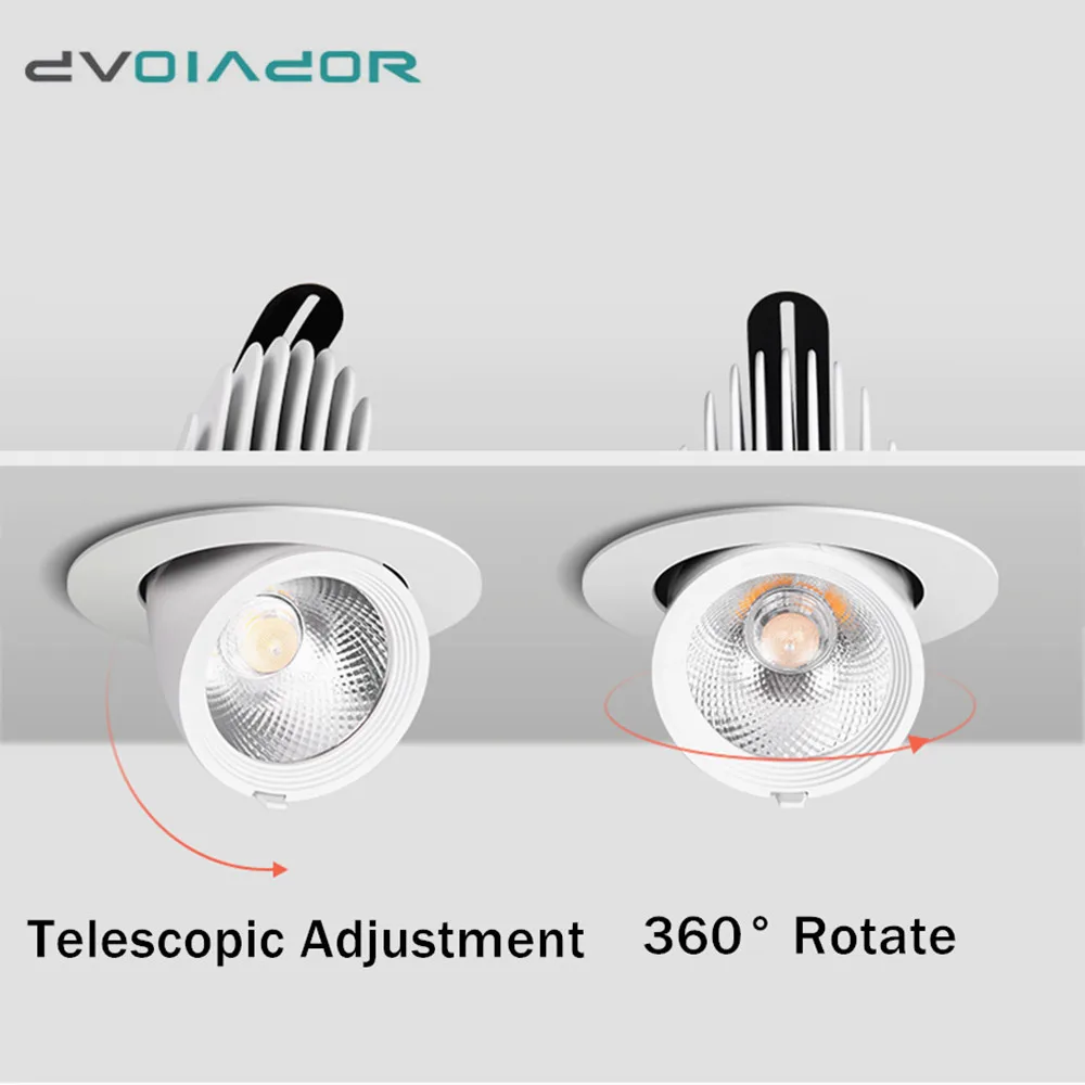 Dimmable Led Spotlight Ceiling 7w 15w 20w Adjustable 360 Degrees