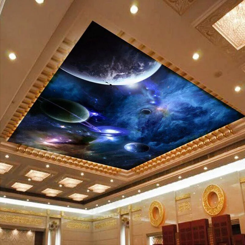 Современная Настенная 3D ткань с космическим ночным узором на заказ настенная